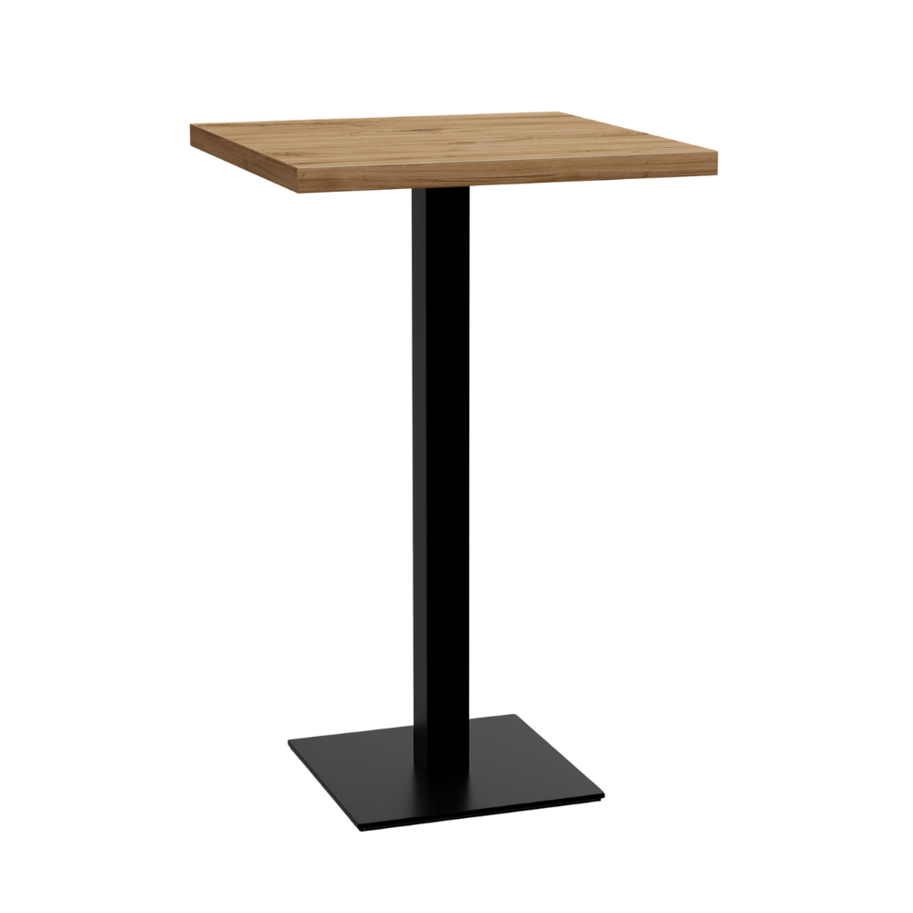 Gastro barový stůl 60x60 cm | dub Rome přírodní | litinový rám