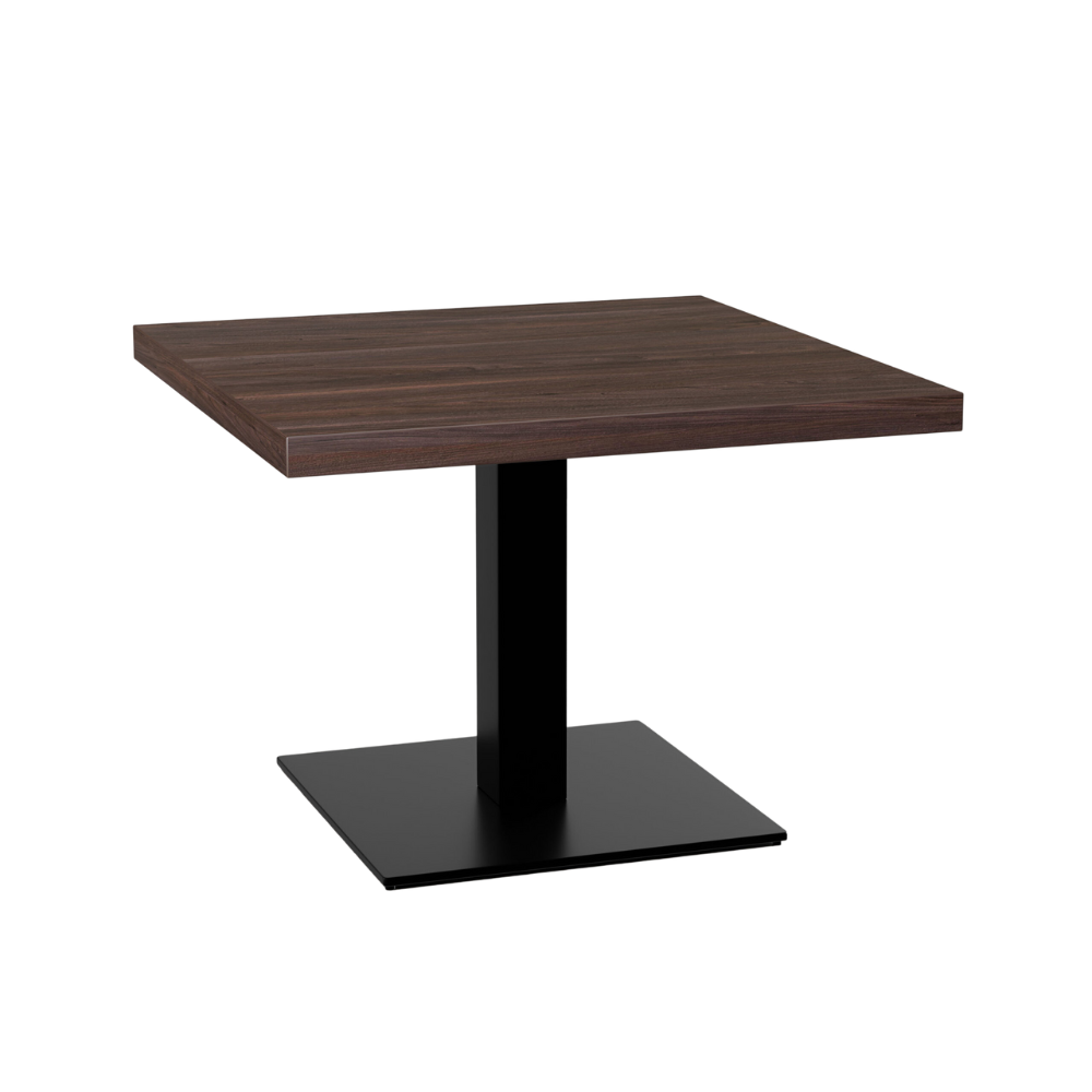 Obývací stůl 80x80 cm | D4409 OV ořechová hnědá | litinový rám | výška 45 cm