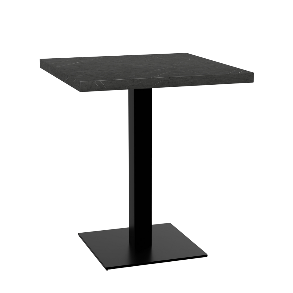 Bistro stůl 70x70 cm | D4878 LV Tmavý mramor | Litinový rám