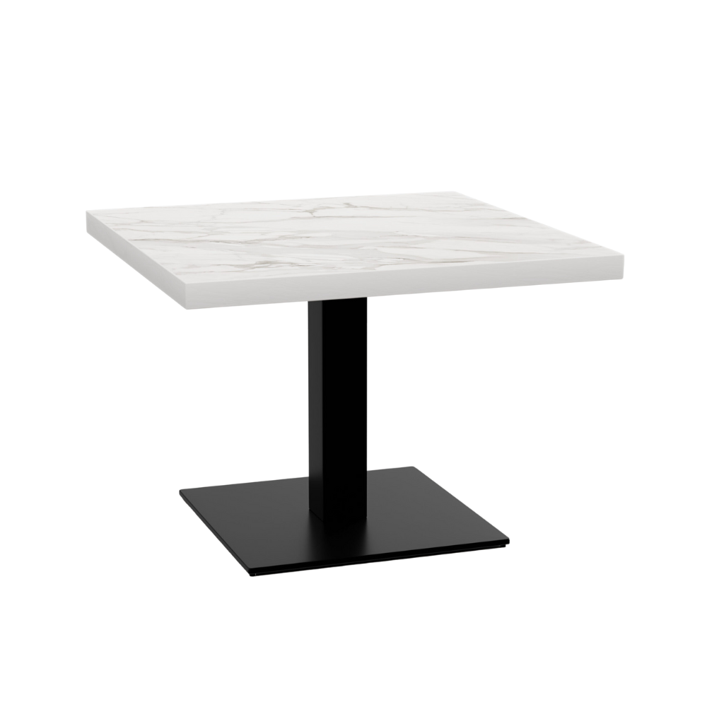 Gastro lounge stůl 70x70 cm | D4448 LV mramor bílý | litinový rám | výška 45 cm