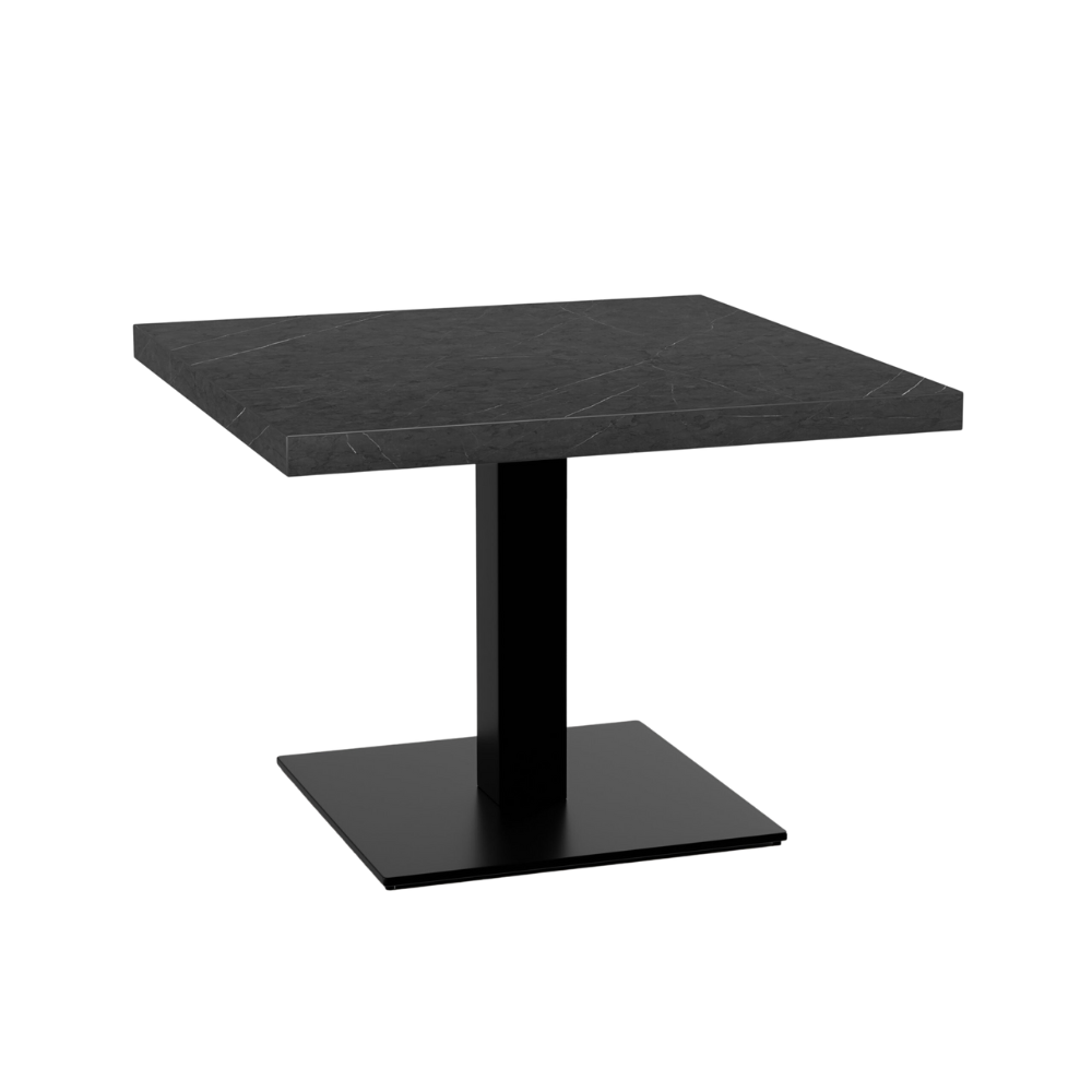 Gastro lounge stůl 70x70 cm | D4878 LV tmavý mramor | litinový rám | výška 45 cm