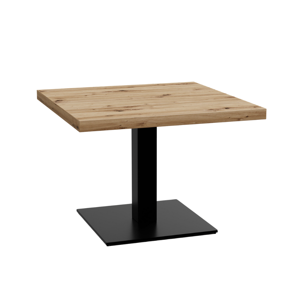 Gastro lounge stůl 80x80 cm | D4225 OV Artisan dub | litinový rám | výška 45 cm
