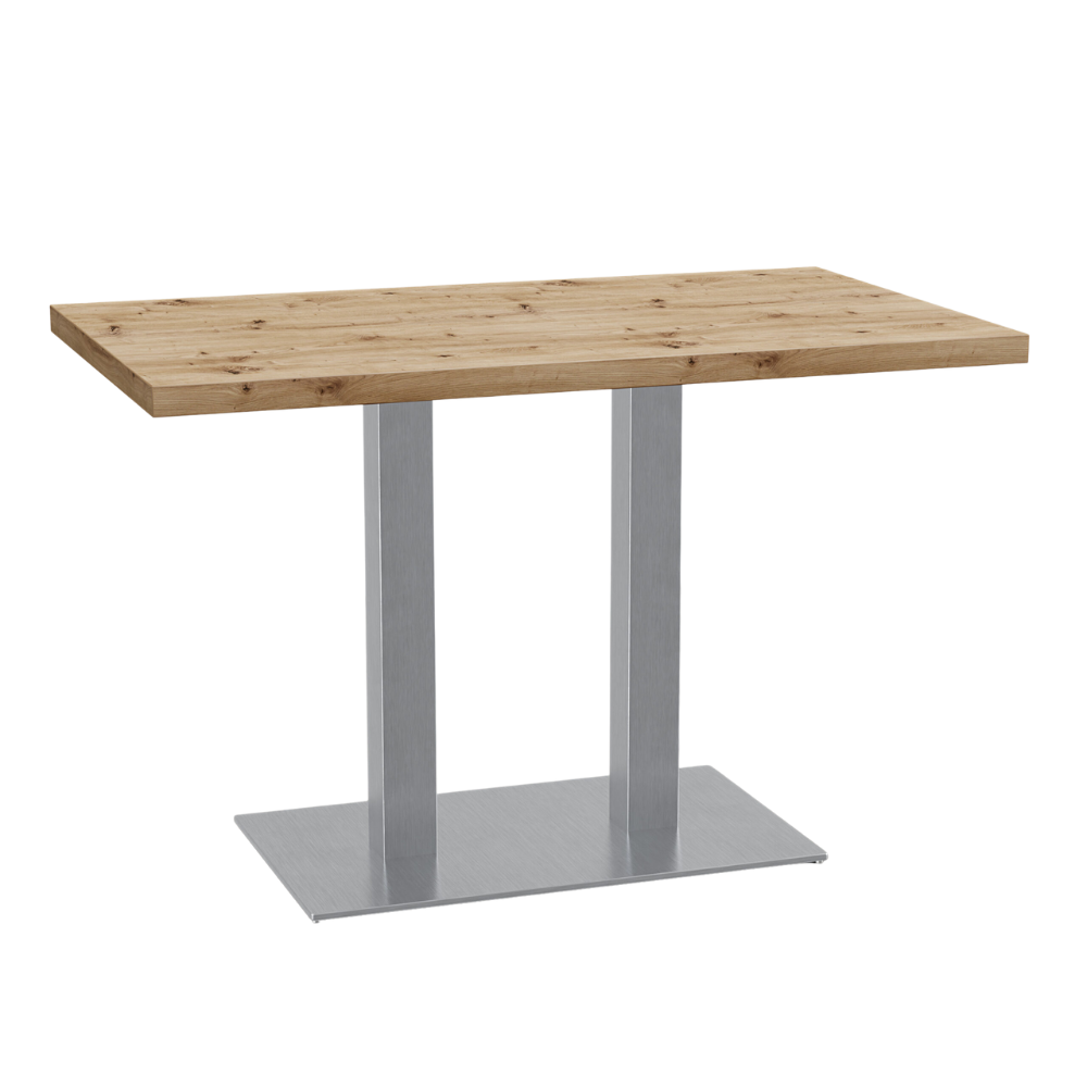 Bistro stůl 110x60 cm | D4225 OV Artisan dub | rám z nerezové oceli