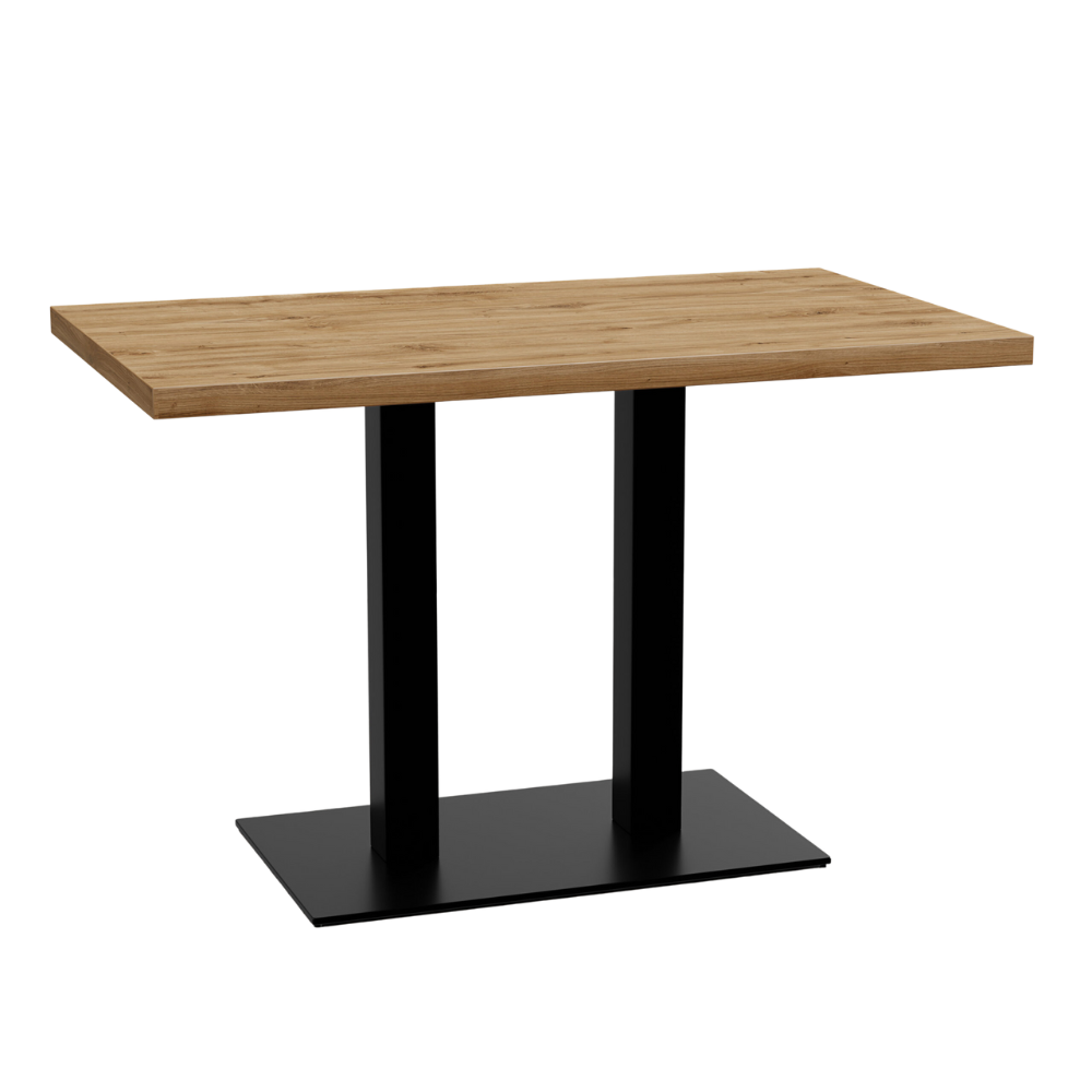 Bistro stůl 110x60 cm | dub Rome přírodní | litinový rám