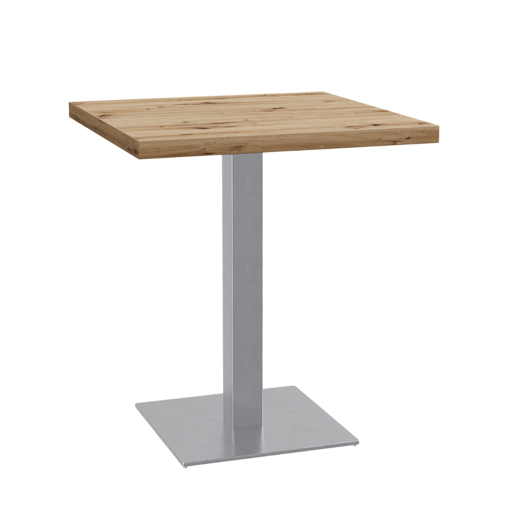 Bistro stůl 50x50 cm | D4225 OV Artisan dub | rám z nerezové oceli