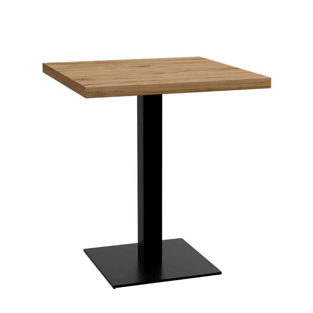 Bistro stůl 50x50 cm | dub Rome přírodní | litinový rám