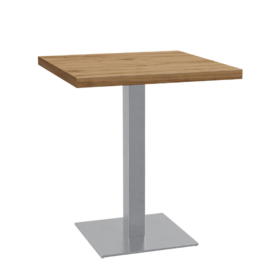 Bistro stůl 50x50 cm | dub Rome přírodní | rám z nerezové oceli