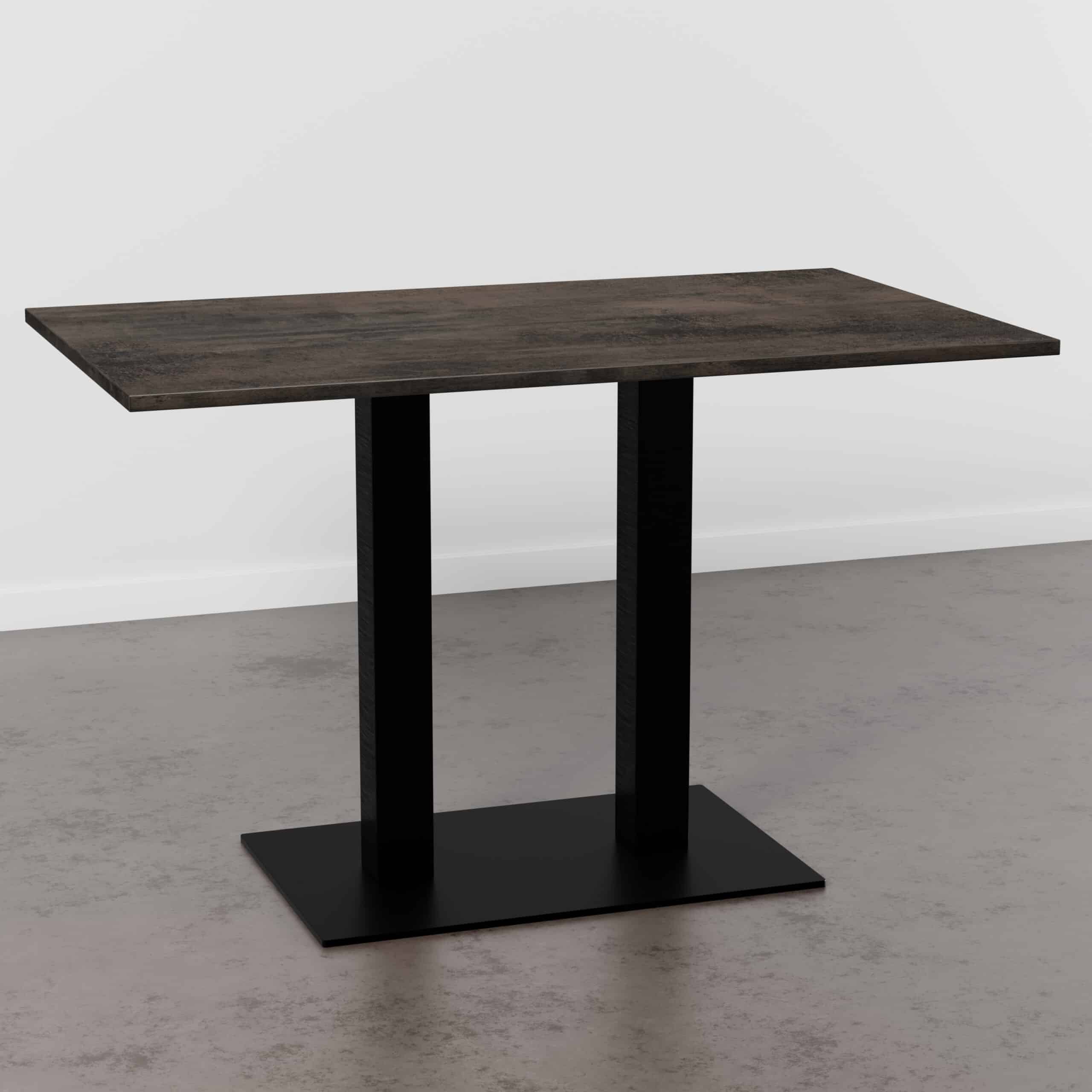Bistro deska 120x80 cm | D1032 BS koper schemering | gietijzeren frame