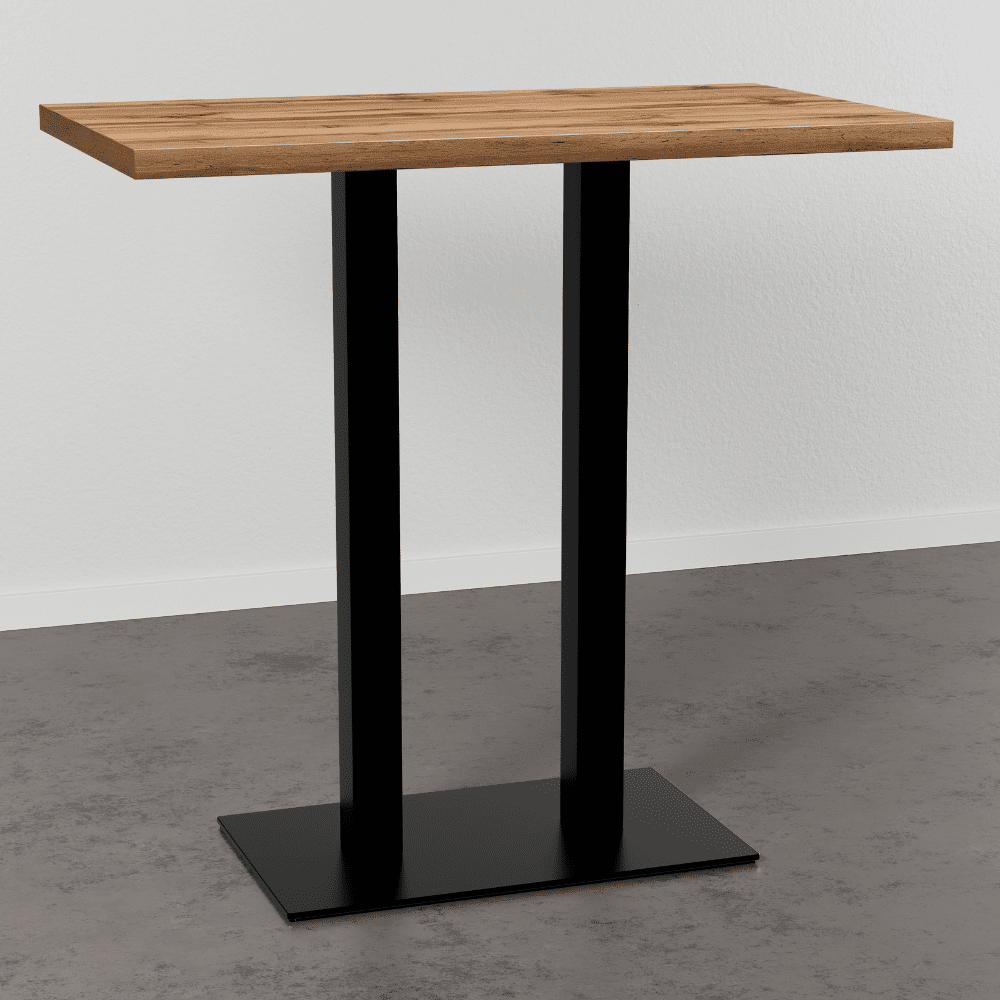 Gastro barový stůl 110x60 cm | dub Rome přírodní | litinový rám - Obrázek 2