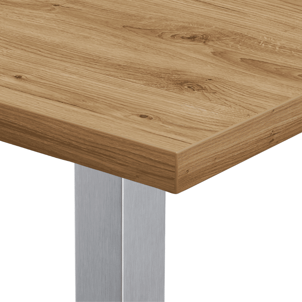 Gastro barový stůl 110x60 cm | dub Rome přírodní | rám z nerezové oceli - Obrázek 3