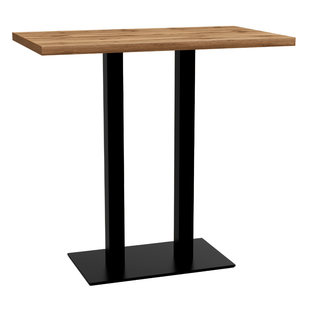 Gastro barový stůl 110x60 cm | dub Rome přírodní | litinový rám