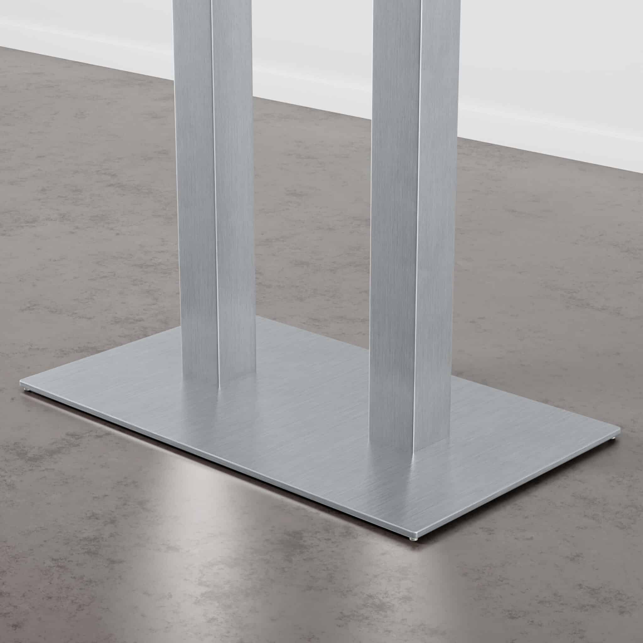 Gastro barový stůl 110x60 cm | ořech | rám z nerezové oceli - Obrázek 4