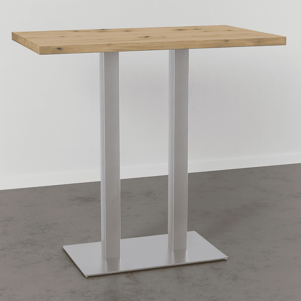 Gastro barový stůl 110x60 cm | dub Artisan | rám z nerezové oceli - Obrázek 2
