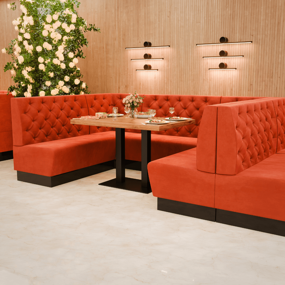 Amsterdam Samtstoff Chesterfield Referenz 1 orange