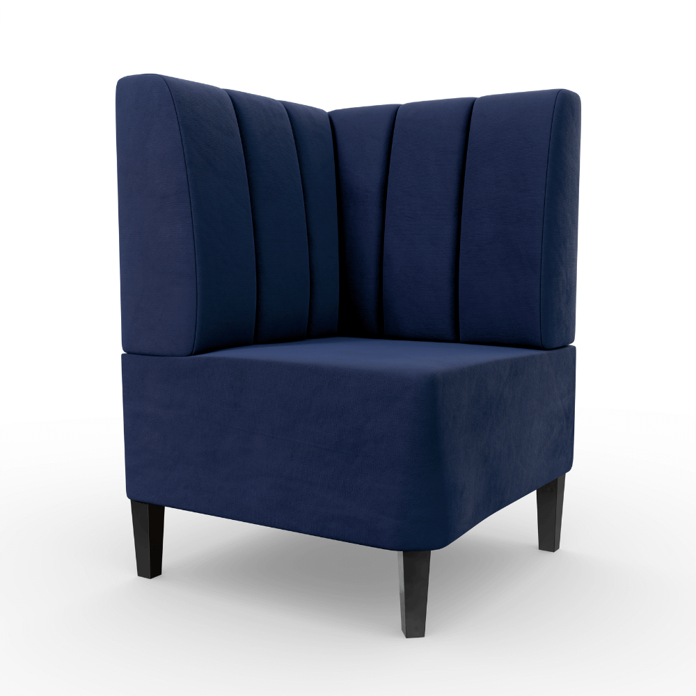 Paris Samtstoff Vertikal Ecke blau