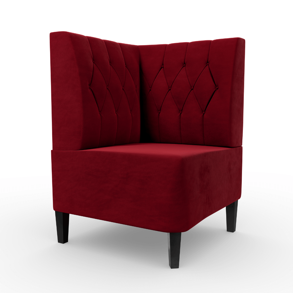 Paris Samtstoff Diamant Ecke rot