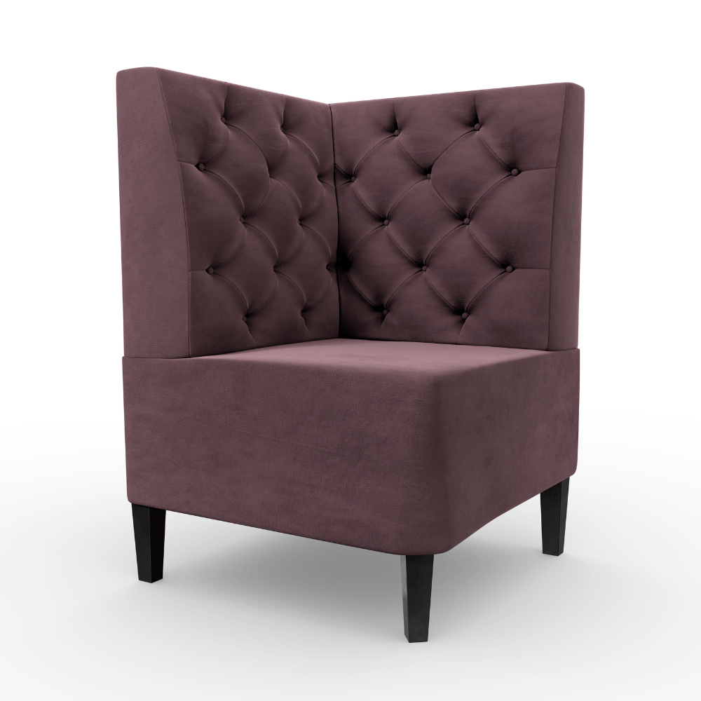 Paris Samtstoff Chesterfield Ecke rosa