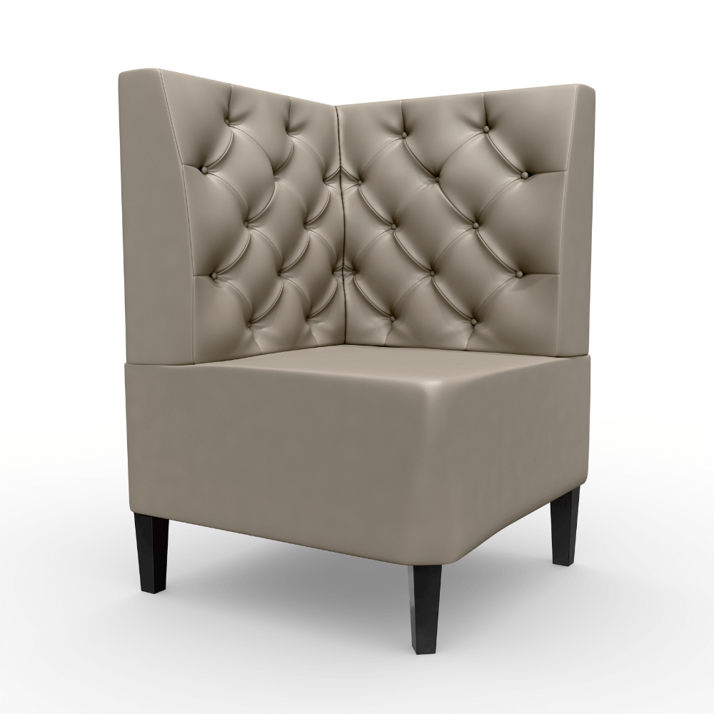 Paris Kunstleder Chesterfield Ecke taupe